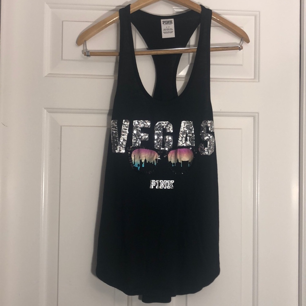 Sequin Vegas Racerback Tank